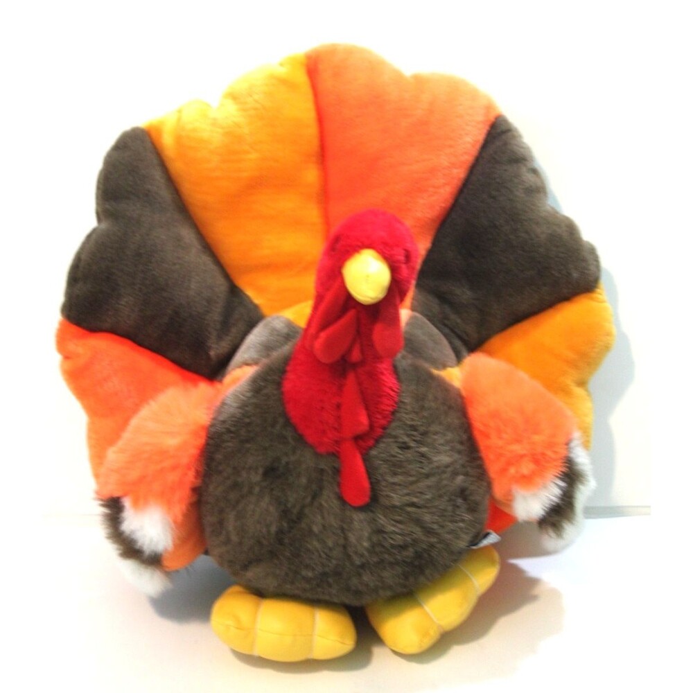 Chrisha Playful Plush Turkey 20" Vintage 1988 Pleather Feet Beak Thanksgiving
